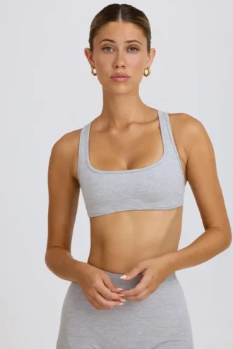 Sujetador deportivo Soft Active en gris jaspeado