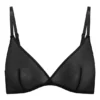 Sujetador triangular de malla suave de una sola capa de Intimates en negro