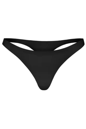 Tanga de punto sin costuras en negro