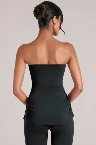 Top bandeau largo Leni en negro