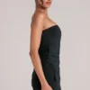 Top bandeau largo Leni en negro