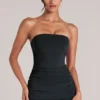 Top bandeau largo Leni en negro