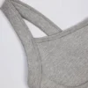 Top camiseta largo sin costuras Super Sculpt en gris jaspeado