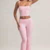 Top camisola de cuello cuadrado en modal Lai, color rosa pastel
