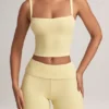 Top camisola de cuello cuadrado Lai Modal en color sorbete de limón