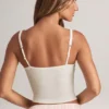 Top camisola de modal con cuello cuadrado de Lai en blanco