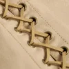 Top con cordones Bela en color tostado