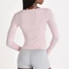 Top con lazo delantero de Modal en color Blush