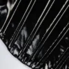 Top corsé de vinilo con cordones Lamiya en negro