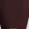 Top corto de manga larga sin costuras Super Sculpt en color chocolate