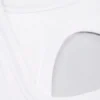 Top corto sin costuras de punto elástico suave con aberturas en blanco