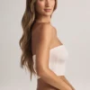 Top corto sin tirantes Verna de modal con estampado de rayas