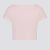 Top corto Soft Active con cuello corazón en rosa ballet