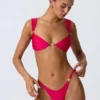 Braguitas de bikini atrevidas con adornos Volute en rosa frambuesa