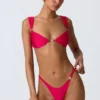 Braguitas de bikini atrevidas con adornos Volute en rosa frambuesa