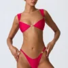 Braguitas de bikini atrevidas con adornos Volute en rosa frambuesa