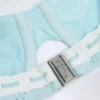 Top de bikini balconette con aros y bordado inglés Ravello en azul polvo