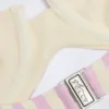 Top de bikini balconette con aros y cuello halter Ascona en rayas malva