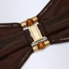 Top de bikini bandeau con adornos de abalorios Manava en color chocolate oscuro