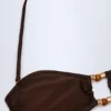Top de bikini bandeau con adornos de abalorios Manava en color chocolate oscuro