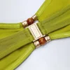 Top de bikini bandeau con adornos de abalorios Manava en verde oliva