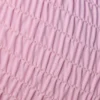 Top de bikini bandeau con tirantes Crinkle de ropa de baño en rosa bailarina