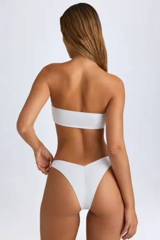 Top de bikini bandeau Rio en blanco