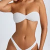 Top de bikini bandeau Rio en blanco