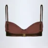 Top de bikini con aros Aluna en color bronce