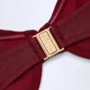 Top de bikini con aros y fruncidos adornado con abalorios Bruny en cereza oscuro
