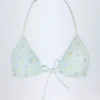 Top de bikini microtriángulo Noia en estampado floral azul