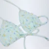 Top de bikini microtriángulo Noia en estampado floral azul