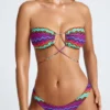 Top de bikini multifuncional Azure By Oh Polly Ropa de baño con estampado multicolor