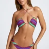 Top de bikini multifuncional Azure By Oh Polly Ropa de baño con estampado multicolor