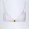 Top de bikini Santona con detalle de nudo en blanco