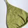 Top de bikini triangular con adornos Baie en verde oliva
