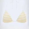 Top de bikini triangular Kotor en amarillo limón