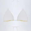 Top de bikini triangular Kotor en amarillo limón