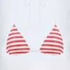 Top de bikini triangular Kotor en rojo cereza
