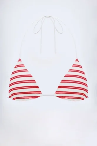 Top de bikini triangular Kotor en rojo cereza