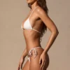 Top de bikini triangular Lilou en blanco