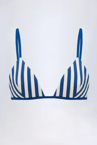 Top de bikini triangular Montauk en azul marino