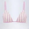 Top de bikini triangular Montauk en malva