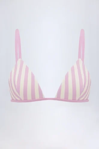 Top de bikini triangular Montauk en malva