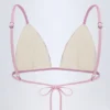 Top de bikini triangular Montauk en malva