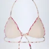 Top de bikini triangular Noia en rojo con estampado floral