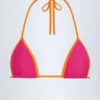 Top de bikini triangular Paita en rosa fucsia