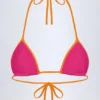 Top de bikini triangular Paita en rosa fucsia