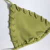 Top de bikini triangular Palmilla en verde oliva