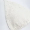 Top de bikini triangular Recife con bordado inglés en blanco